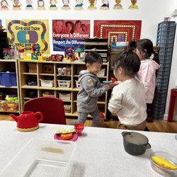 Milestone Preschool Academy - Happy play time with my friends at my classroom.