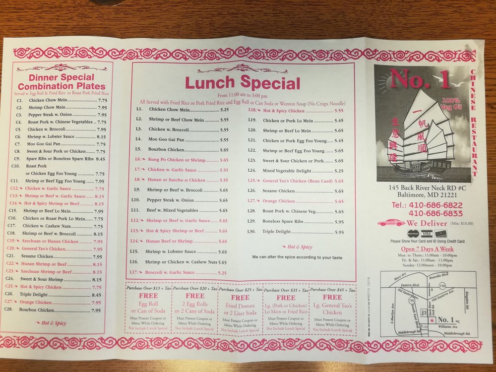 1 CHINESE RESTAURANT Updated October 2024 145 Back River Neck Rd