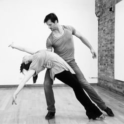 Chicago Dance - Instructors Samuel and Emilee practicing a bolero