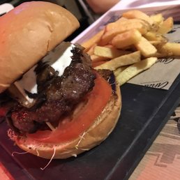 Pepo burger, fries are really good too!