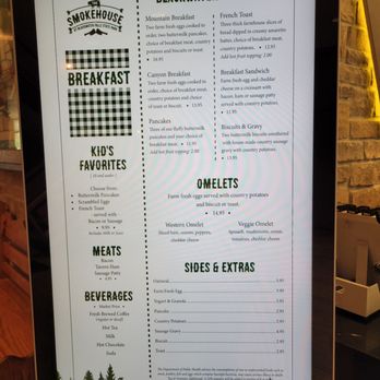 Blackwater Lodge - Breakfast menu - Barbeque Near Me - Davis, West Virginia
