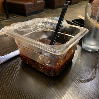Yunnan Crossing Bridge Noodle - The chili we asked, they took the whole container from kitchen - Noodles Near Me - Columbus, Ohio Yunnan Crossing Bridge Noodle - The chili we asked, they took the whole container from kitchen - Noodles Near Me - Columbus, Ohio