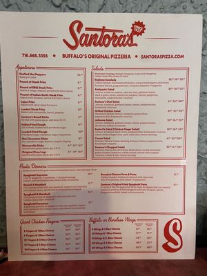 Menu photo 6 Santora's Pizzeria Depew, NY Menu photo 6 Santora's Pizzeria Depew, NY