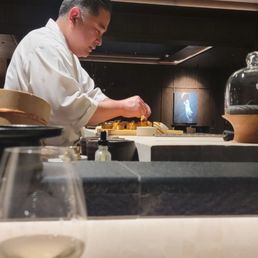 Chef Scott making the ngiri course.