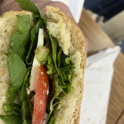 D-K-Che' - The cheese does not match up with the veggies on the veggie torta.