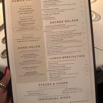 The Palm - Las Vegas - Lunch menu June 2026 - Steakhouses Near Me - Las Vegas, Nevada