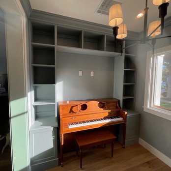 Omcor Fine Finishing - Library room Cabinets in Custom Satin Lacquer - Carpenters Near Me - Vernon, California Omcor Fine Finishing - Library room Cabinets in Custom Satin Lacquer - Carpenters Near Me - Vernon, California