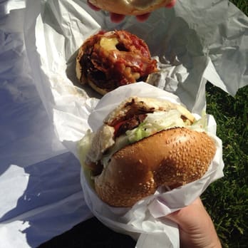 Hamburgers - Cheeseburger and a Hawaiian burger!! Delish!!! - Burgers Near Me - Sausalito, California Hamburgers - Cheeseburger and a Hawaiian burger!! Delish!!! - Burgers Near Me - Sausalito, California