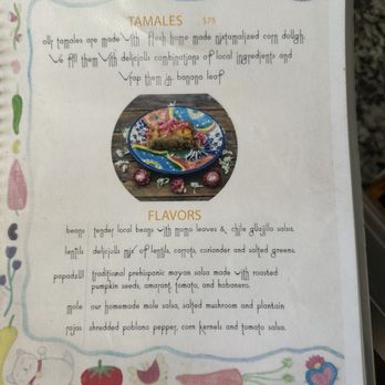 Suculenta Tamalería - Menu - the different tamales (all vegan) - Vegan Near Me - Tulum, ROO