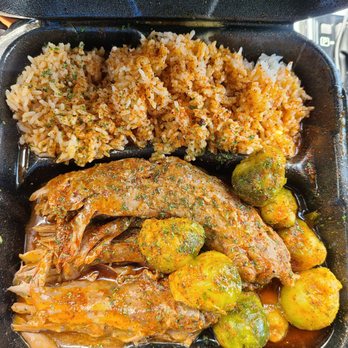 K & D Seafood - Turkey neck,  rice & brussels sprout - Seafood Markets Near Me - Mobile, Alabama