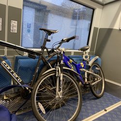 Portadown Train Station - The irony of bringing the bike on the train.  My irony. What're ya gonna do? ‍