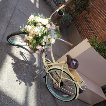Coffee and Plants - Bike with blossoms - Coffee & Tea Near Me - Pasadena, California