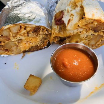 Basin Cafe - Breakfast burrito with chorizo - Burgers Near Me - Lee Vining, California Basin Cafe - Breakfast burrito with chorizo - Burgers Near Me - Lee Vining, California