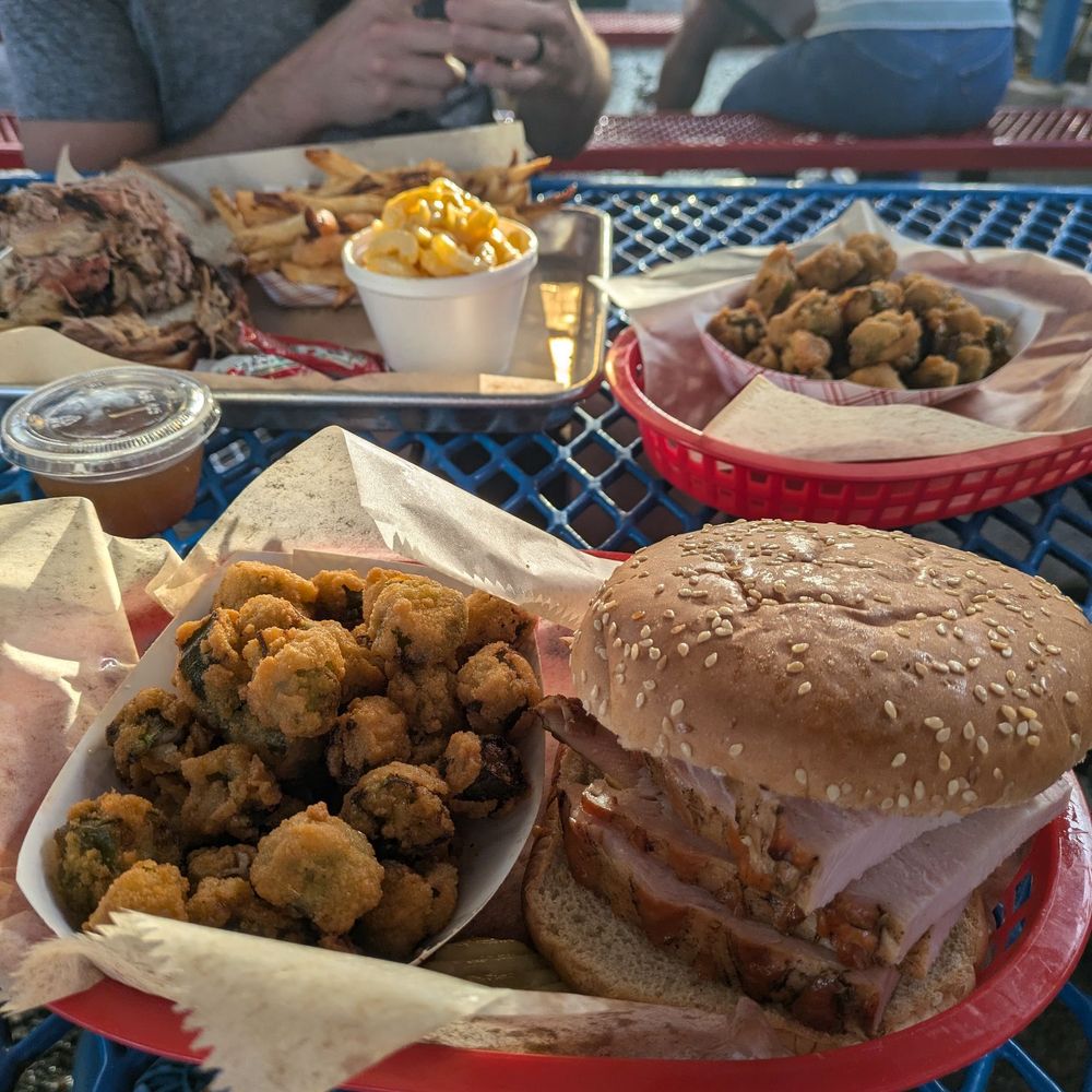 Turkey sandwich w/ fried okra Turkey sandwich w/ fried okra