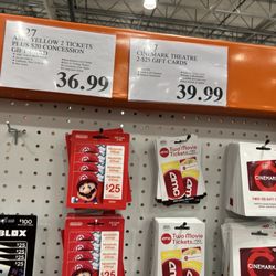Costco Wholesale - Selection of entertainment gift cards