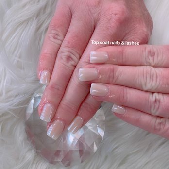 Top Coat Nails & Lashes - French ombré with chrome finish. - Nail Salons Near Me - Long Beach, California