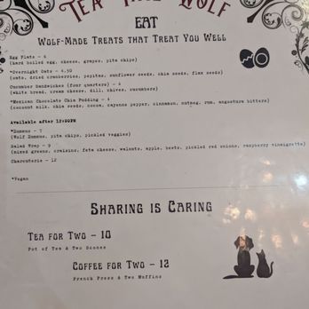 The Wicked Wolf - Tea time menu - Tea Rooms Near Me - Long Beach, California The Wicked Wolf - Tea time menu - Tea Rooms Near Me - Long Beach, California