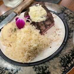 The Captain's Table - Babe's ribeye - was good- rice & garlic mash, just average