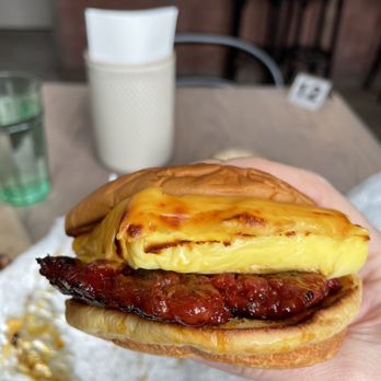 Kasama - longanisa, egg, and cheese breakfast sandwich - Filipino Near Me - Chicago, Illinois