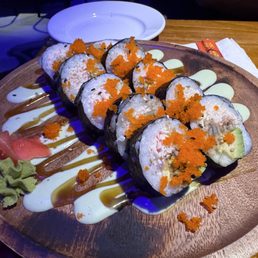 Spider roll that I had to ask and confirm because it wasn't a lot of soft shelled crab Spider roll that I had to ask and confirm because it wasn't a lot of soft shelled crab