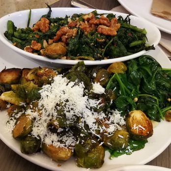 Friedman's - Market Plate: 3 sides...charred broccoli rabe, sauteed spinach, and brussel sprouts - Breakfast & Brunch Near Me - New York, New York Friedman's - Market Plate: 3 sides...charred broccoli rabe, sauteed spinach, and brussel sprouts - Breakfast & Brunch Near Me - New York, New York