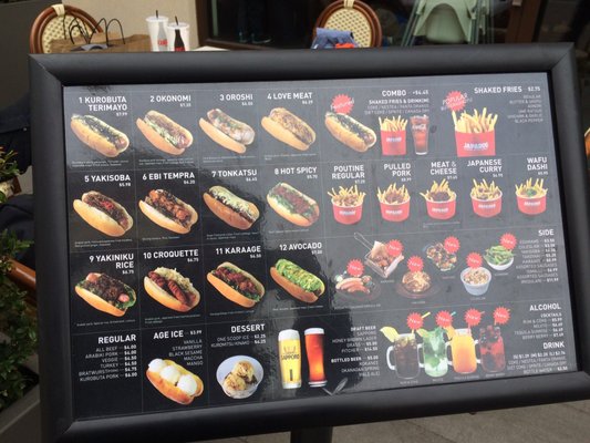 Menu photo 8 Japadog Richmond, BC