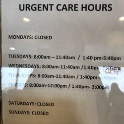 1960 Family Practice Rayford - Urgent care hours
