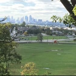 Waterworks Disc Golf Course - Downtown KC skyline visible to the south.