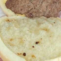 Plain burger with bonus human hair