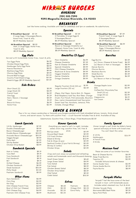 Menu photo 6 Nikko's Burgers Riverside, CA
