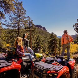 Backbone Adventures - Family checking out the view on an atv adventure in Estes Park with Backbone Adventures