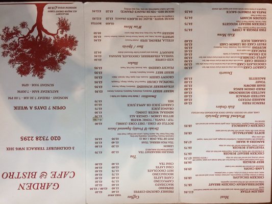 Menu photo 7 Garden Breakfast Cafe London, XGL Menu photo 7 Garden Breakfast Cafe London, XGL
