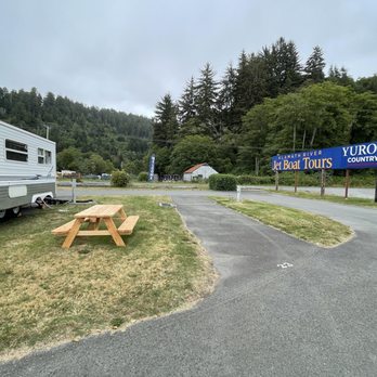 Golden Bear Rv Park - Pull thru space (end of row) - RV Parks Near Me - Klamath, California Golden Bear Rv Park - Pull thru space (end of row) - RV Parks Near Me - Klamath, California