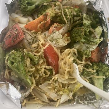 Cajun Seafood House - Garlic noodles with veggies only so tasty this is a modification it usually comes with shrimp - Seafood Near Me - Los Angeles, California