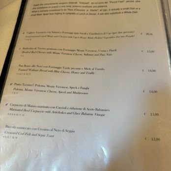 Osteria da Ugo - Spring 2026 menu - Venetian Near Me - Verona, VR