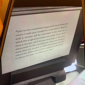 American Eagle Outfitters - Store policy clearly posted that Jonathan Saephan did not follow because he is the ceo of AE and can make his own rules and policy - Women's Clothing Near Me - Sacramento, California