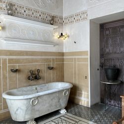 Villa Grecque Kerylos - One of two formal bathrooms for the master and mistress of the house