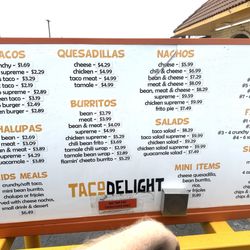 Taco Delite - 2026 Menu