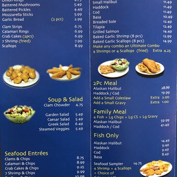 Henry's Fish & Chips - Menu - Seafood Near Me - Brampton, Ontario