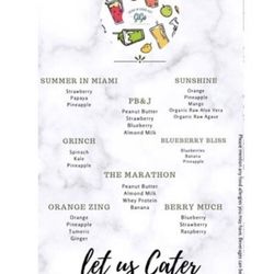 Good In Good Out - Menu
