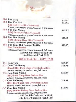 Menu photo 7 Pho Viet Conyers, GA