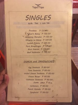 Menu photo 1 Tapa Tapa Mabalacat, PAM Menu photo 1 Tapa Tapa Mabalacat, PAM