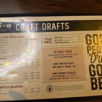 Tap 42 Craft Kitchen & Bar - Naples - Craft Beer Menu - Wine Bars Near Me - Naples, Florida