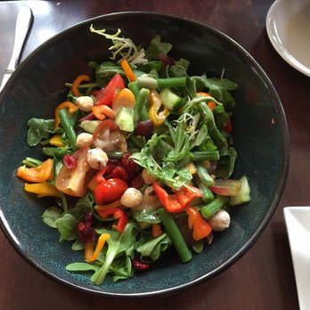 Bistro du Midi - March 2020: frisée salad with chickpea, cherry tomato, peppers and green beans (part of $25 dine out Boston winter menu) - French Near Me - Boston, Massachusetts Bistro du Midi - March 2020: frisée salad with chickpea, cherry tomato, peppers and green beans (part of $25 dine out Boston winter menu) - French Near Me - Boston, Massachusetts