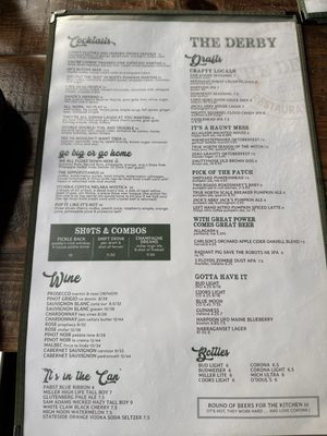 Menu photo 1 The Derby Restaurant & Bar Salem, MA