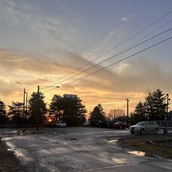 Amtrak Station - Bryan - The parking lot at 6:30 am
