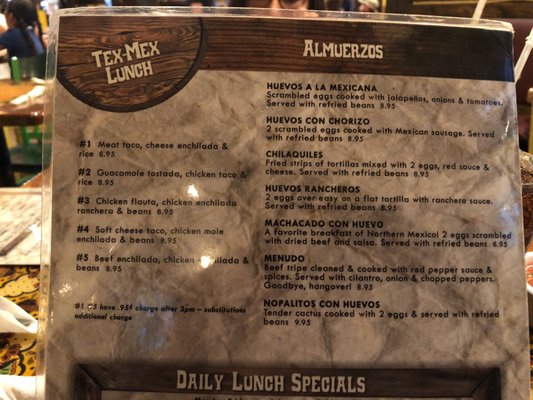 Menu photo 7 El Ranchito Dallas, TX