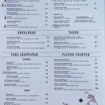 Cantina Pedregal - Main menu - Mexican Near Me - Folsom, California