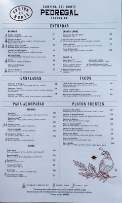 Menu photo 7 Cantina Pedregal Folsom, CA
