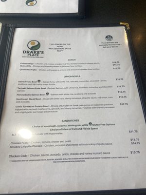 Menu photo 2 Drake's Place Kaukauna, WI